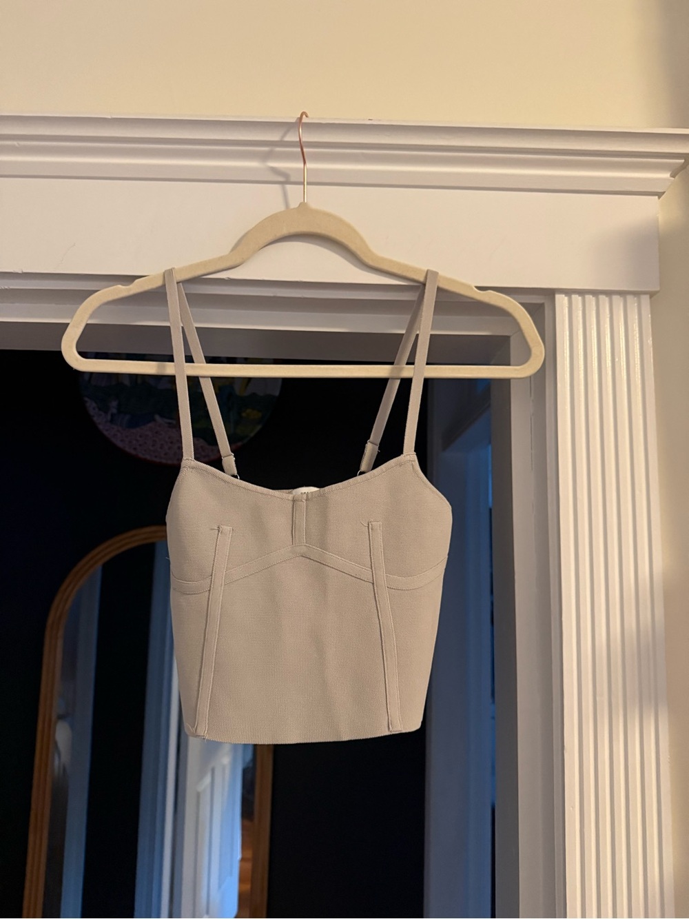 Zara Dusty Light Purple Corset Bustier Crop Top Size S
